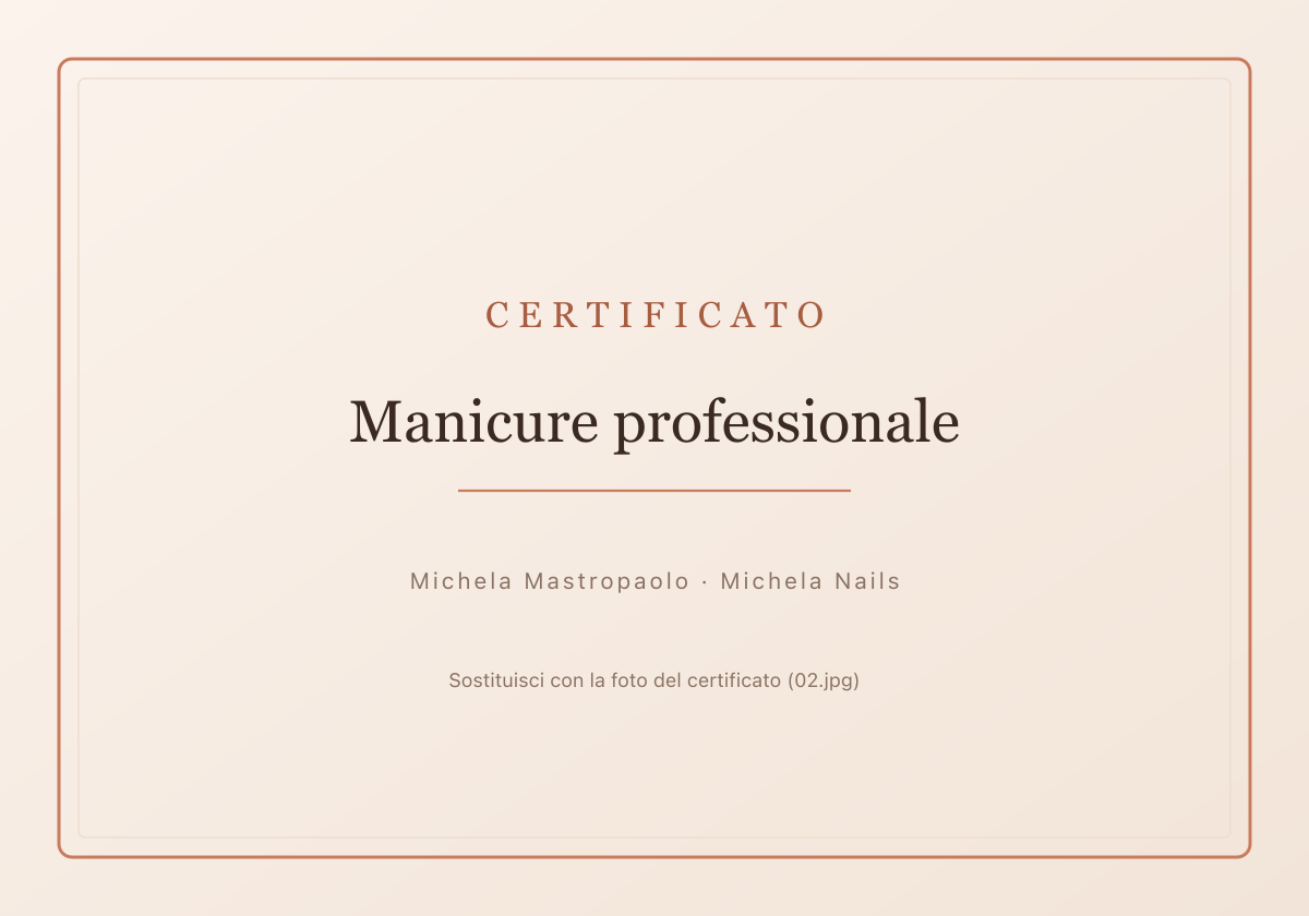 Certificato — Nail art avanzata